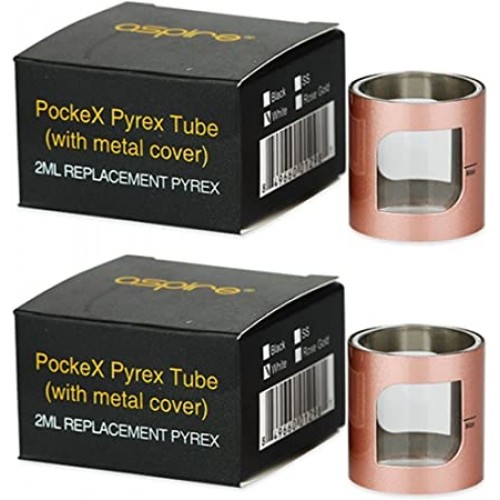 Aspire PockeX Glass Tube Ανταλλακτικό Γυαλί Rose Gold